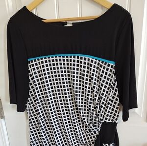 Black and White Geometric Dress